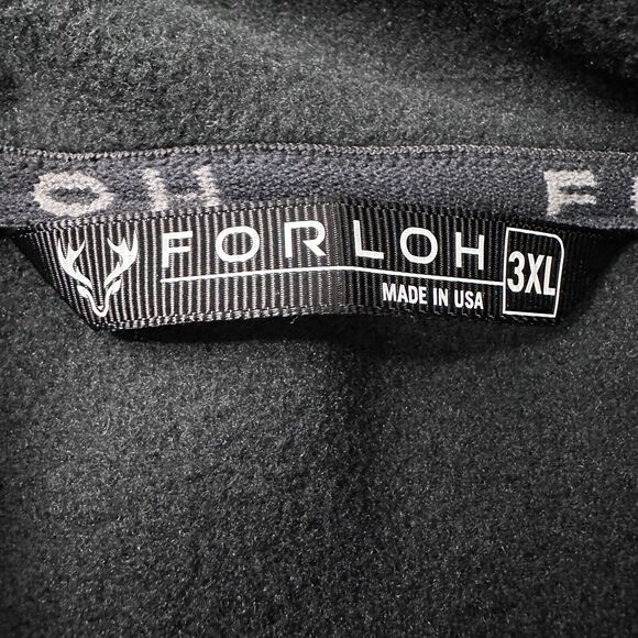 Forloh Raider Polartec Fleece Vest Men’s 3XL XXXL Black Full Zip Regular Fit - Picture 5 of 8